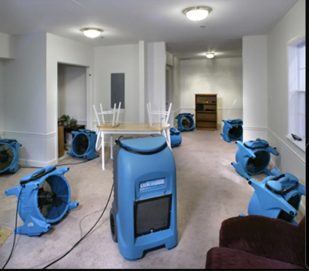 Air movers and dehumidifier setup for Water Extraction & Removal in Lake Forest Park